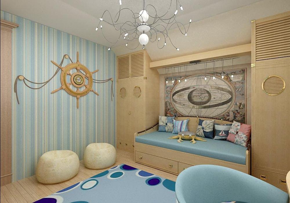 Детская комната в пиратском стиле (67 фото)